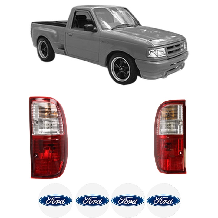 Set Stopuri Spate Stanga Dreapta FORD USA RANGER din 1999-2018, Auto, DEPO, 4x Stickere auto cu FORD USA