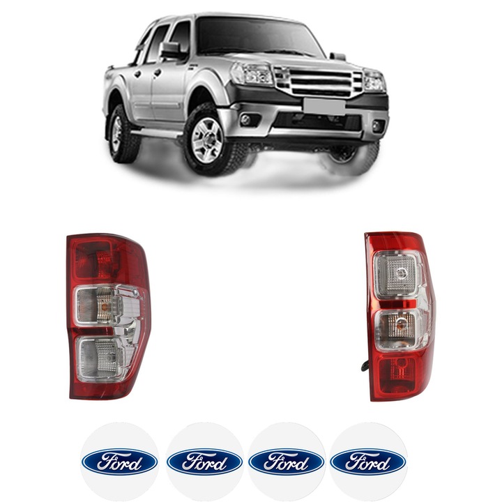 Set Stopuri Spate Stanga Dreapta FORD RANGER (TKE) din 2011-2019, Auto, DEPO, 4x Stickere auto cu FORD