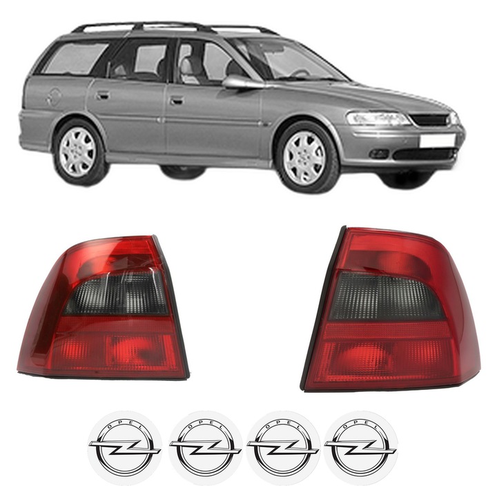Set Stopuri Spate Stanga Dreapta OPEL VECTRA B Estate (J96) din 1996-2003, Auto, TYC, 4x Stickere auto cu OPEL