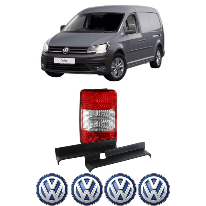 Lampa Stop Spate Stanga Volkswagen CADDY III Box Body/MPV (2KA, 2KH, 2CA, 2CH) din 2004-2015, Auto, TYC, 4x Stickere auto cu Volkswagen