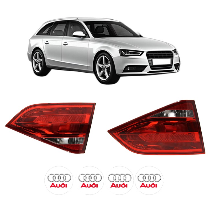 Set Stopuri Spate Stanga Dreapta AUDI A4 B8 Avant (8K5) din 2007-2015, Auto, DEPO, 4x Stickere auto cu AUDI