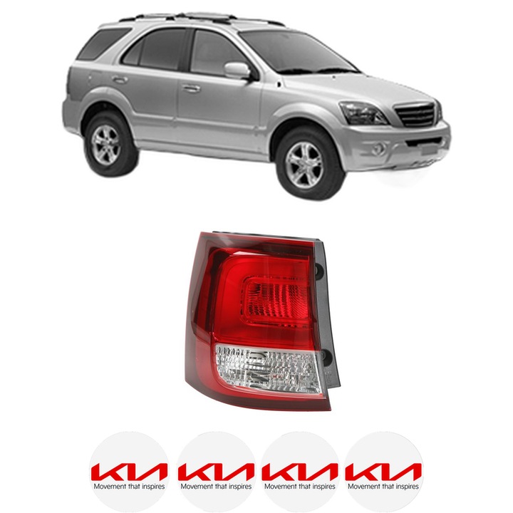 Lampa Stop Spate Stanga KIA SORENTO I (JC) din 2002-2011, Auto, DEPO, 4x Stickere auto cu KIA