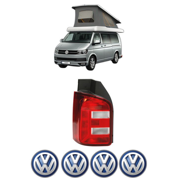 Lampa Stop Spate Stanga Volkswagen CALIFORNIA T6 Camper (SGC, SGG, SHC) din 2015-2024, Auto, DEPO, 4x Stickere auto cu Volkswagen