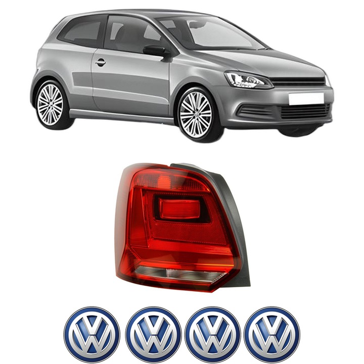 Lampa Stop Spate Stanga Volkswagen POLO V (6R1, 6C1) din 2009-2022, Auto, DEPO, 4x Stickere auto cu Volkswagen