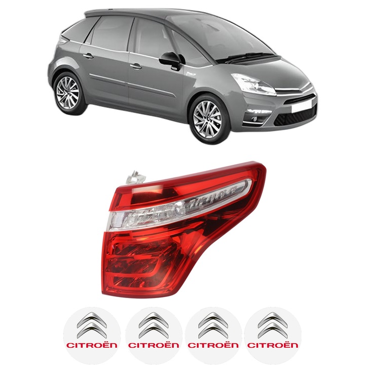 Lampa Stop Spate Dreapta CITROEN C4 PICASSO I MPV (UD_) din 2006-2013, Auto, DEPO, 4x Stickere auto cu CITROEN