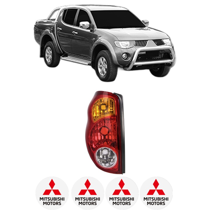 Lampa Stop Spate Stanga MITSUBISHI L200 / TRITON Platform/Chassis (KA_T, KB_T) din 2008-2015, Auto, TYC, 4x Stickere auto cu MITSUBISHI