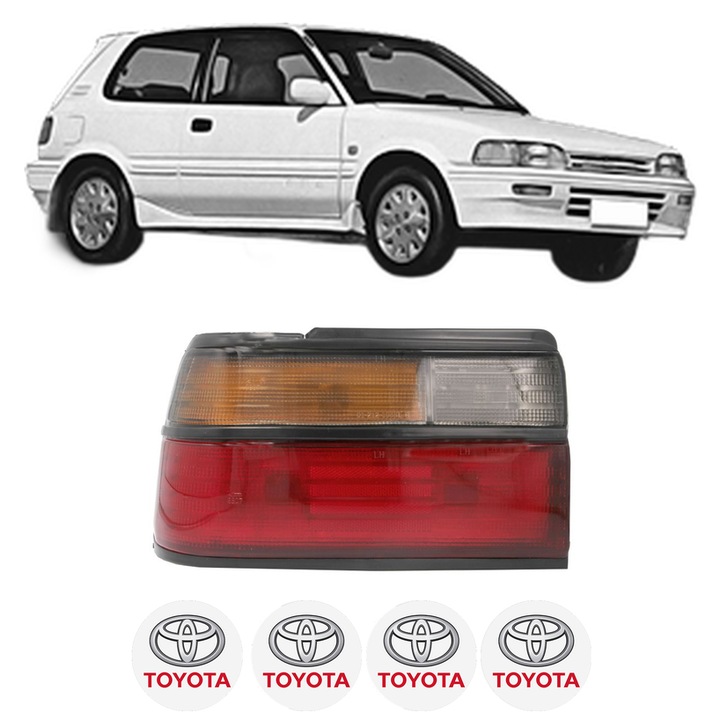 Lampa Stop Spate Stanga TOYOTA COROLLA Compact (_E9_) din 1987-1994, Auto, DEPO, 4x Stickere auto cu TOYOTA