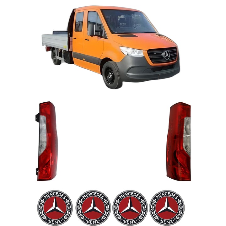 Set Stopuri Spate Stanga Dreapta MERCEDES-BENZ SPRINTER 3, 5-t Platform/Chassis (B907, B910) din 2018-2021, Auto, DEPO, 4x Stickere auto cu MERCEDES-BENZ