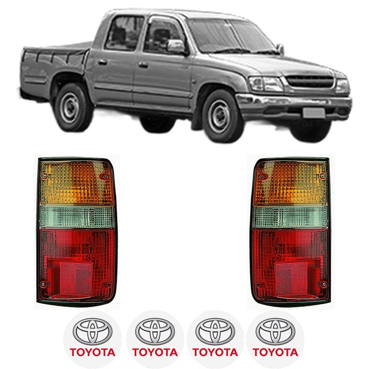 Set Stopuri Spate Stanga Dreapta TOYOTA HILUX VI Pickup (_N1_) din 1997-2005, Auto, DEPO, 4x Stickere auto cu TOYOTA