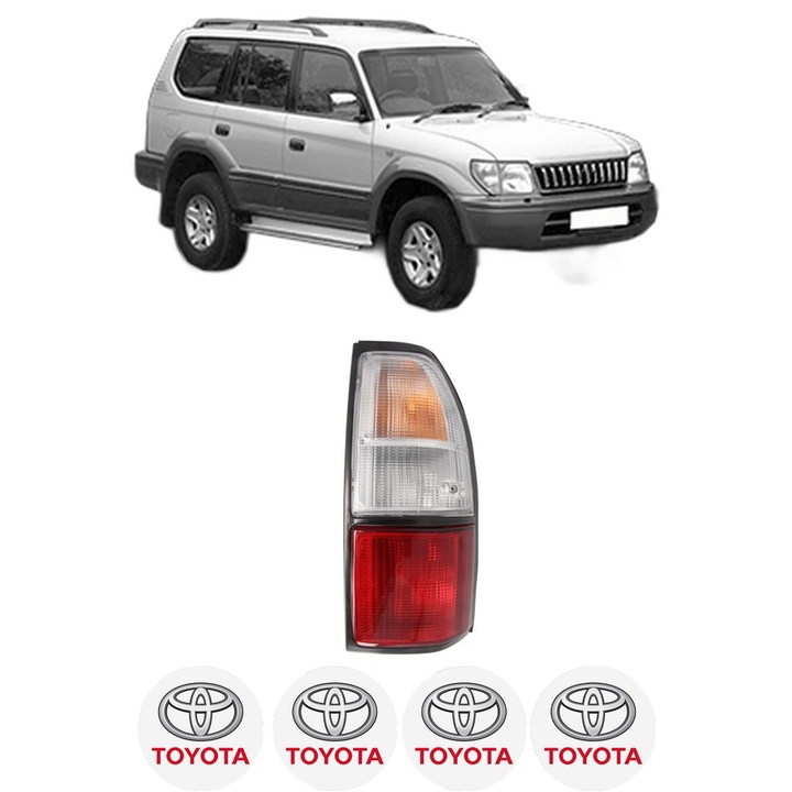 Lampa Stop Spate Dreapta TOYOTA LAND CRUISER 90 (_J9_) din 1995-2002, Auto, DEPO, 4x Stickere auto cu TOYOTA