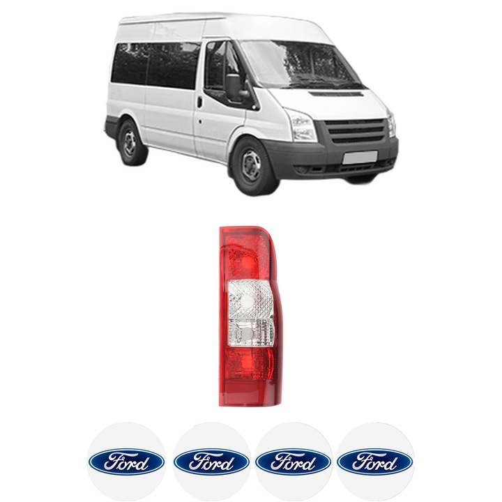 Lampa Stop Spate Dreapta FORD TRANSIT Bus (FD_ _, FB_ _, FS_ _, FZ_ _, FC_ _) din 2000-2014, Auto, DEPO, 4x Stickere auto cu FORD