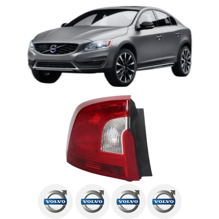 Lampa Stop Spate Stanga VOLVO S60 II Cross Country (134) din 2015-2018, Auto, DEPO, 4x Stickere auto cu VOLVO