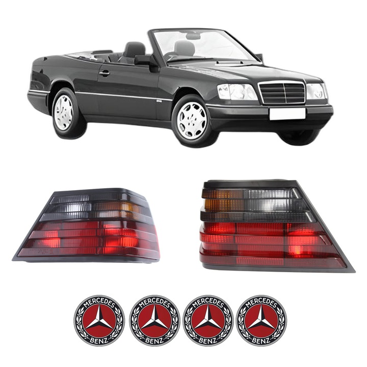 Set Stopuri Spate Stanga Dreapta MERCEDES-BENZ 124 Convertible (A124) din 1992-1993, Auto, DEPO, 4x Stickere auto cu MERCEDES-BENZ