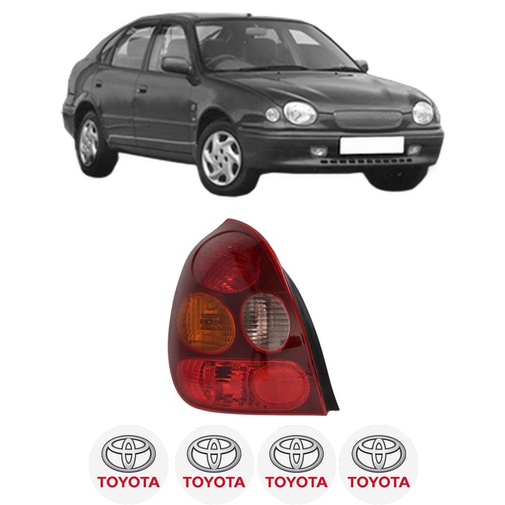 Lampa Stop Spate Stanga TOYOTA COROLLA Liftback (_E11_) din 1997-2002, Auto, TYC, 4x Stickere auto cu TOYOTA