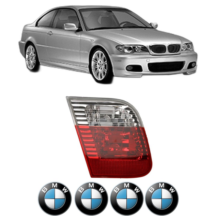 Lampa Stop Spate Stanga BMW Seria 3 Coupe (E46) din 1998-2006, Auto, TYC, 4x Stickere auto cu BMW