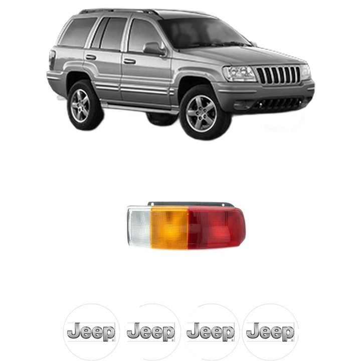 Lampa Stop Spate Dreapta JEEP GRAND CHEROKEE II (WJ, WG) din 1998-2005, Auto, DEPO, 4x Stickere auto cu JEEP