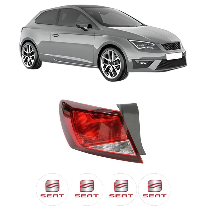 Lampa Stop Spate Stanga SEAT LEON SC (5F5) din 2013-2018, Auto, DEPO, 4x Stickere auto cu SEAT
