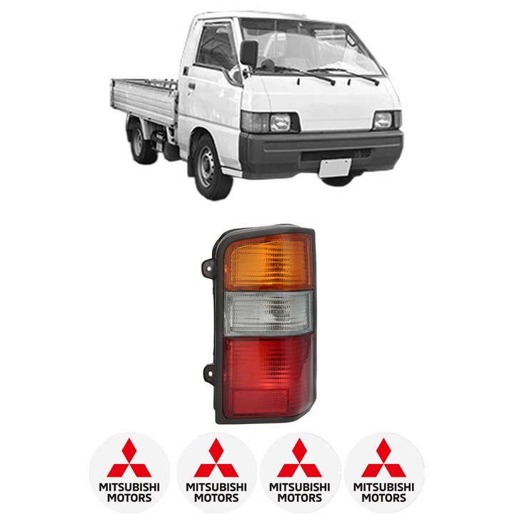 Lampa Stop Spate Dreapta MITSUBISHI L 300 III Platform/Chassis (P1_T ) din 1994-2000, Auto, DEPO, 4x Stickere auto cu MITSUBISHI