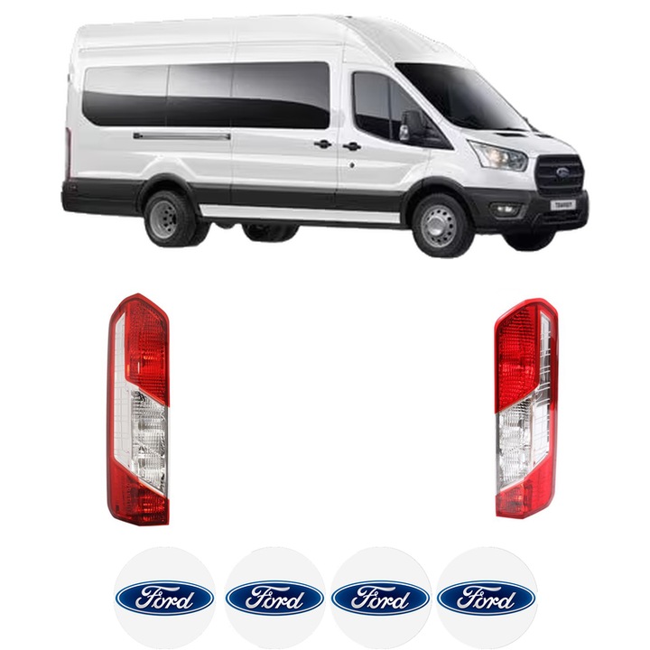 Set Stopuri Spate Stanga Dreapta FORD TRANSIT V363 Bus (FAD, FBD) din 2013-2024, Auto, TYC, 4x Stickere auto cu FORD
