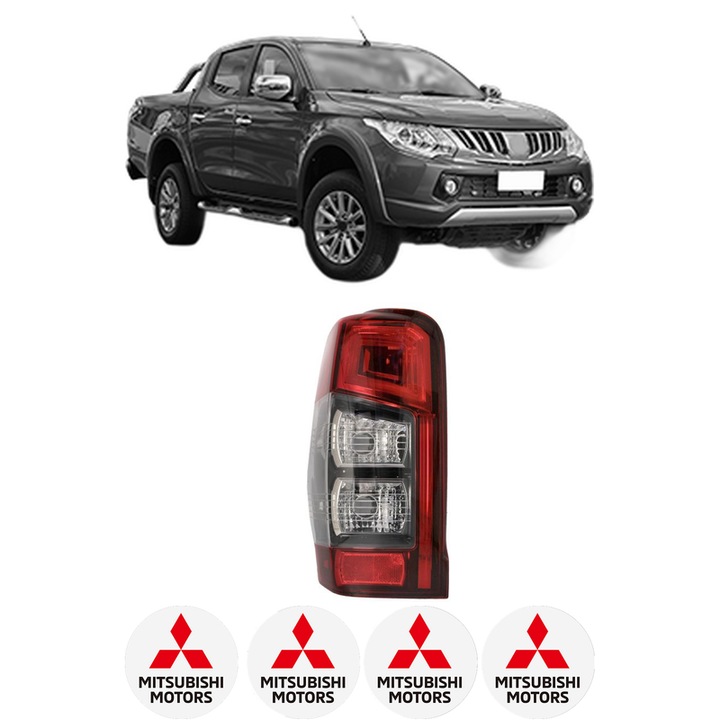 Lampa Stop Spate Stanga MITSUBISHI L200 / TRITON (KJ_, KK_, KL_) din 2014-2019, Auto, DEPO, 4x Stickere auto cu MITSUBISHI