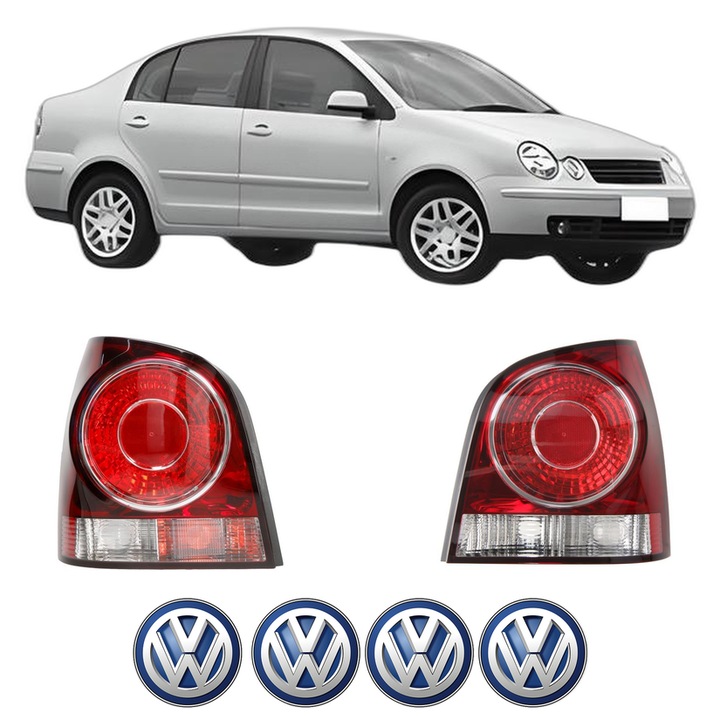 Set Stopuri Spate Stanga Dreapta Volkswagen POLO IV Saloon (9A4, 9A2, 9N2, 9A6) din 2002-2012, Auto, TYC, 4x Stickere auto cu Volkswagen