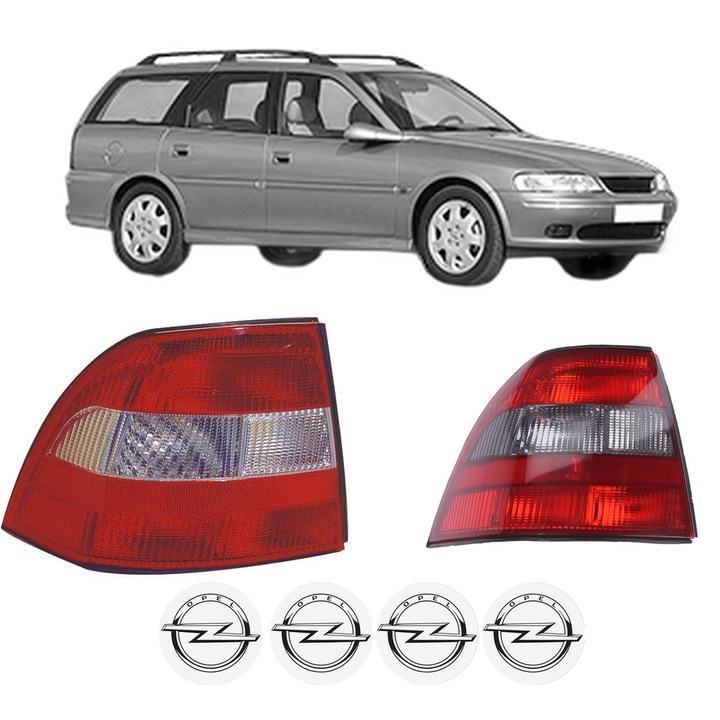 Set Stopuri Spate Stanga Dreapta OPEL VECTRA B Estate (J96) din 1996-2003, Auto, DEPO, 4x Stickere auto cu OPEL
