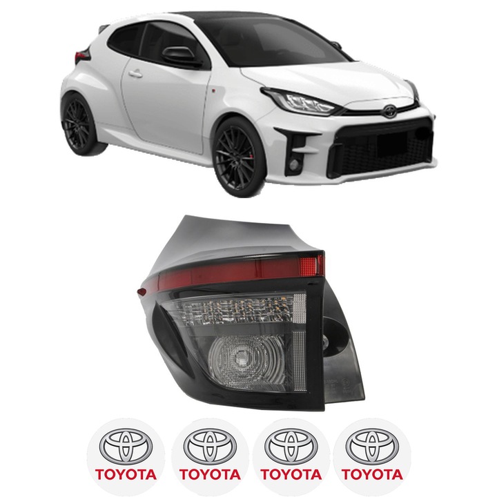 Lampa Stop Spate Stanga TOYOTA YARIS (_P21_, _PA1_, _PH1_) din 2020-2024, Auto, DEPO, 4x Stickere auto cu TOYOTA