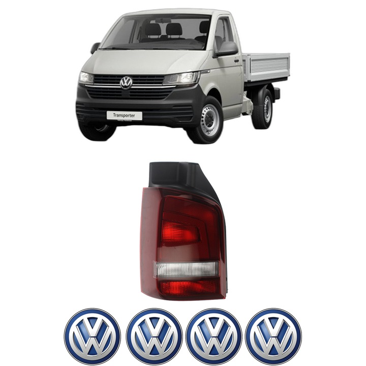 Lampa Stop Spate Stanga Volkswagen TRANSPORTER T5 Platform/Chassis (7JD, 7JE, 7JL, 7JY, 7JZ, 7F din 2003-2015, Auto, TYC, 4x Stickere auto cu Volkswagen