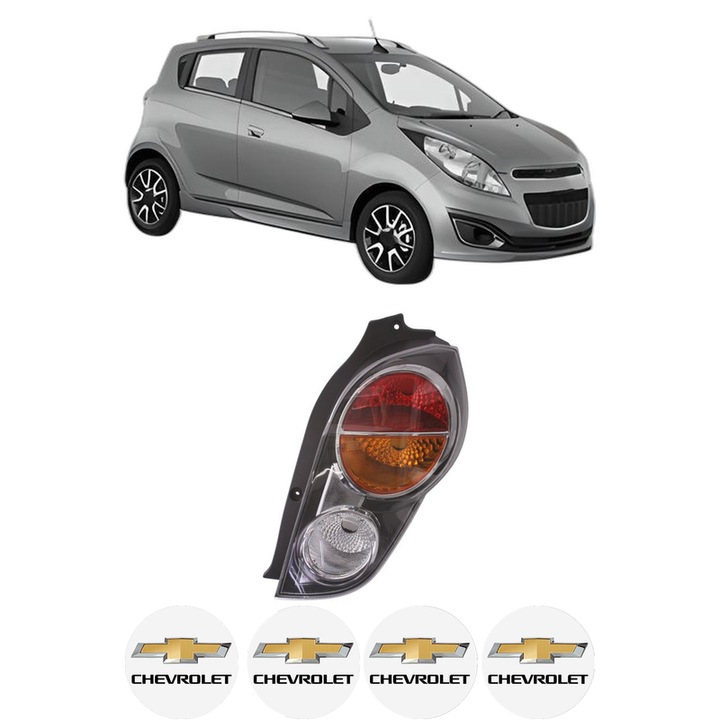 Lampa Stop Spate Dreapta CHEVROLET SPARK (M300) din 2009-2012, Auto, TYC, 4x Stickere auto cu CHEVROLET