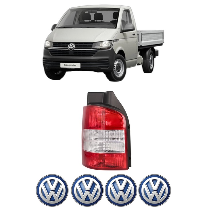 Lampa Stop Spate Stanga Volkswagen TRANSPORTER T5 Platform/Chassis (7JD, 7JE, 7JL, 7JY, 7JZ, 7F din 2003-2015, Auto, TYC, 4x Stickere auto cu Volkswagen