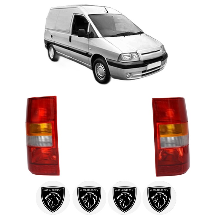 Set Stopuri Spate Stanga Dreapta PEUGEOT EXPERT Van (222) din 1996-2006, Auto, TYC, 4x Stickere auto cu PEUGEOT