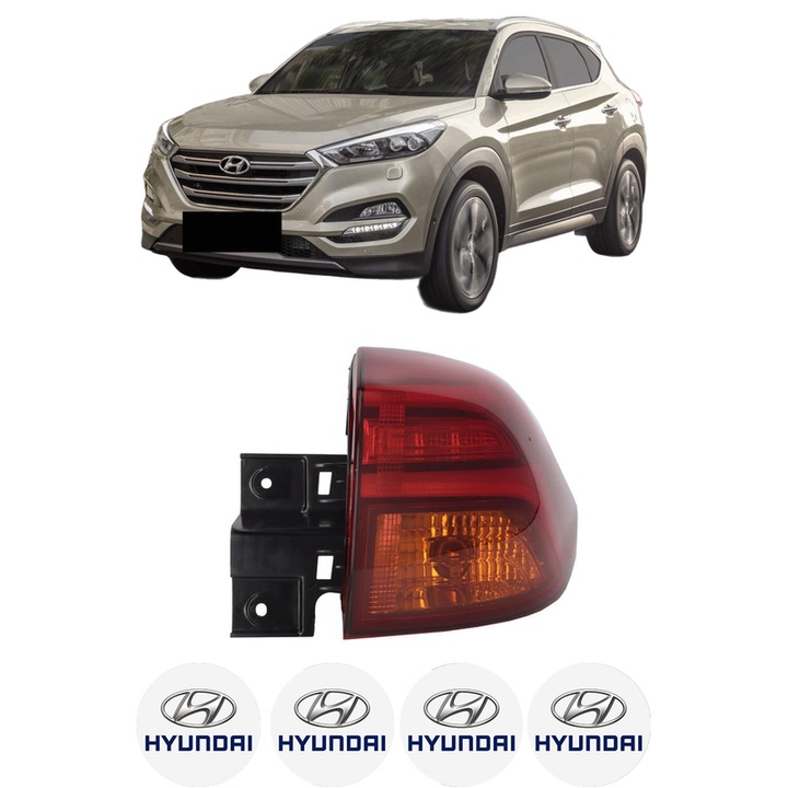 Lampa Stop Spate Dreapta HYUNDAI TUCSON (TL, TLE) din 2015-2023, Auto, TYC, 4x Stickere auto cu HYUNDAI