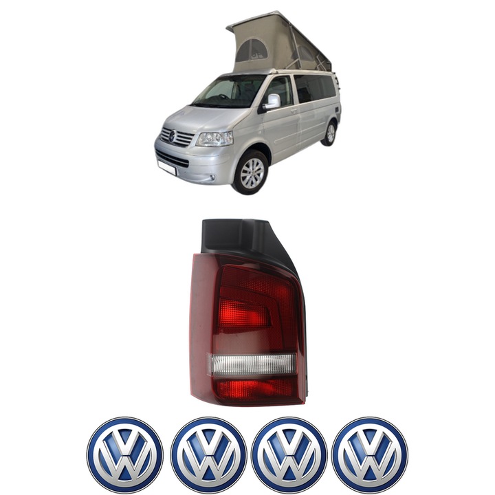 Lampa Stop Spate Stanga Volkswagen CALIFORNIA T5 Camper (7EC, 7EF, 7EG, 7HF, 7HC) din 2007-2015, Auto, TYC, 4x Stickere auto cu Volkswagen