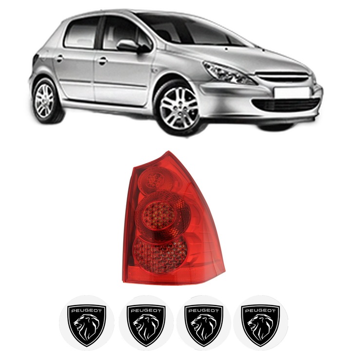 Lampa Stop Spate Dreapta PEUGEOT 307 (3A/C) din 2000-2012, Auto, TYC, 4x Stickere auto cu PEUGEOT