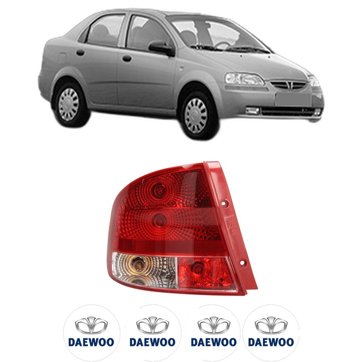 Lampa Stop Spate Stanga DAEWOO KALOS Saloon (KLAS) din 2002-2004, Auto, DEPO, 4x Stickere auto cu DAEWOO
