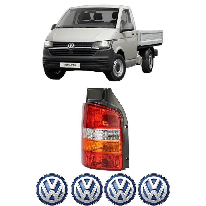 Lampa Stop Spate Stanga Volkswagen TRANSPORTER T5 Platform/Chassis (7JD, 7JE, 7JL, 7JY, 7JZ, 7F din 2003-2015, Auto, TYC, 4x Stickere auto cu Volkswagen