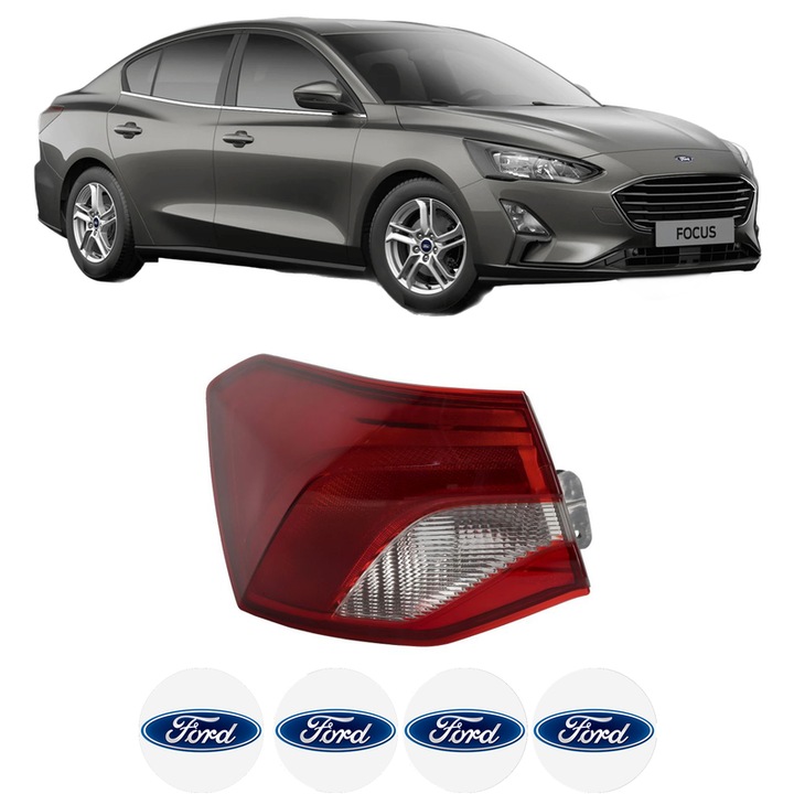 Lampa Stop Spate Stanga FORD FOCUS IV Saloon (HM) din 2018, Auto, DEPO, 4x Stickere auto cu FORD