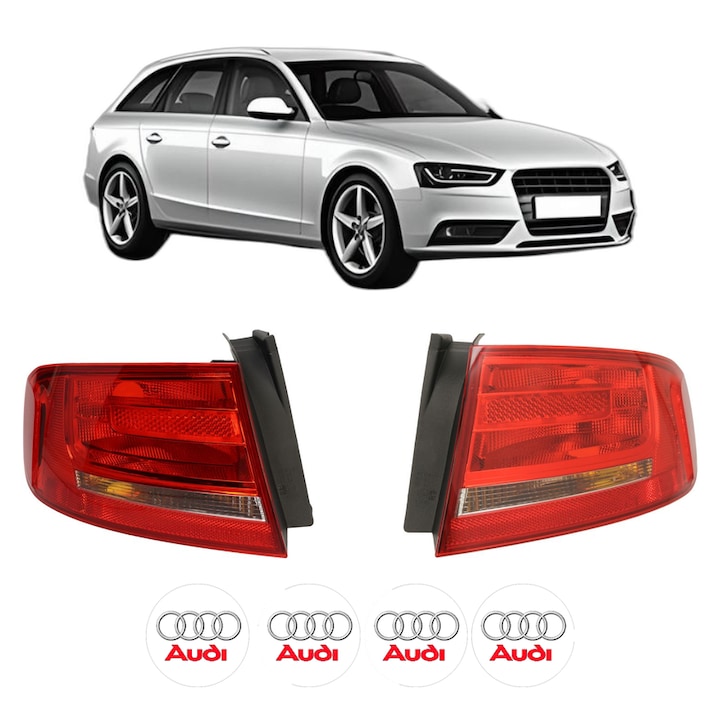 Set Stopuri Spate Stanga Dreapta AUDI A4 B8 Avant (8K5) din 2007-2015, Auto, TYC, 4x Stickere auto cu AUDI