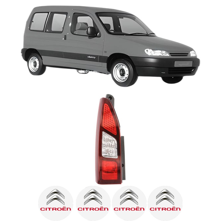Lampa Stop Spate Stanga CITROEN BERLINGO / BERLINGO FIRST MPV (MF_, GJK_, GFK_) din 1996-2011, Auto, DEPO, 4x Stickere auto cu CITROEN