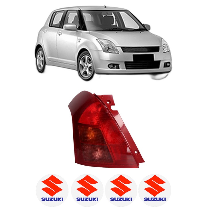 Lampa Stop Spate Stanga SUZUKI SWIFT III (MZ, EZ) din 2005-2015, Auto, TYC, 4x Stickere auto cu SUZUKI