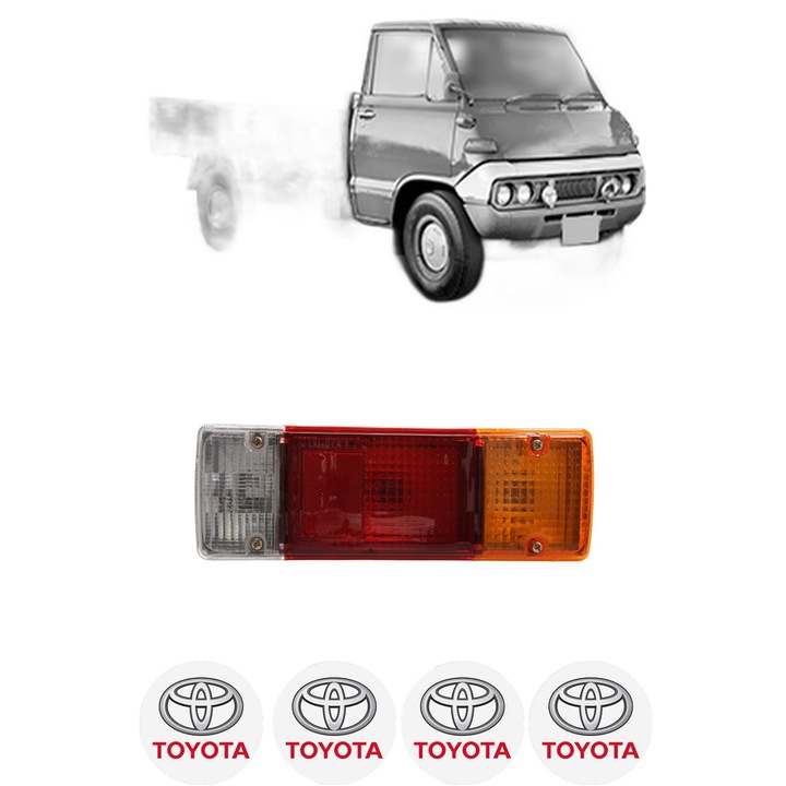 Lampa Stop Spate Stanga TOYOTA DYNA 150 din 1985-1995, Auto, DEPO, 4x Stickere auto cu TOYOTA