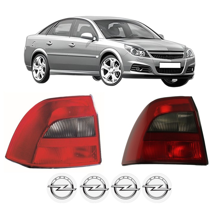 Set Stopuri Spate Stanga Dreapta OPEL VECTRA din 1992-2008, Auto, DEPO, 4x Stickere auto cu OPEL