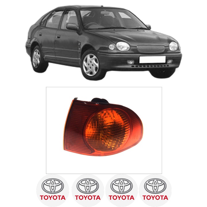 Lampa Stop Spate Dreapta TOYOTA COROLLA Liftback (_E11_) din 1997-2002, Auto, DEPO, 4x Stickere auto cu TOYOTA