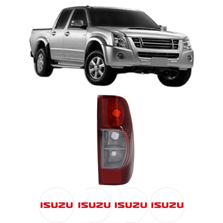 Lampa Stop Spate Dreapta ISUZU D-MAX I Platform/Chassis (TFR, TFS) din 2006-2012, Auto, TYC, 4x Stickere auto cu ISUZU