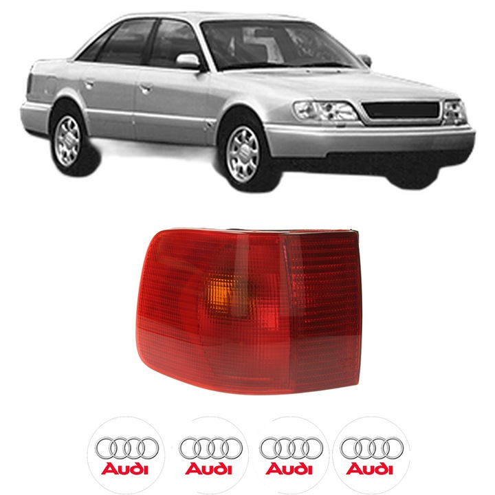 Lampa Stop Spate Stanga AUDI A6 C4 (4A2) din 1994-1997, Auto, DEPO, 4x Stickere auto cu AUDI