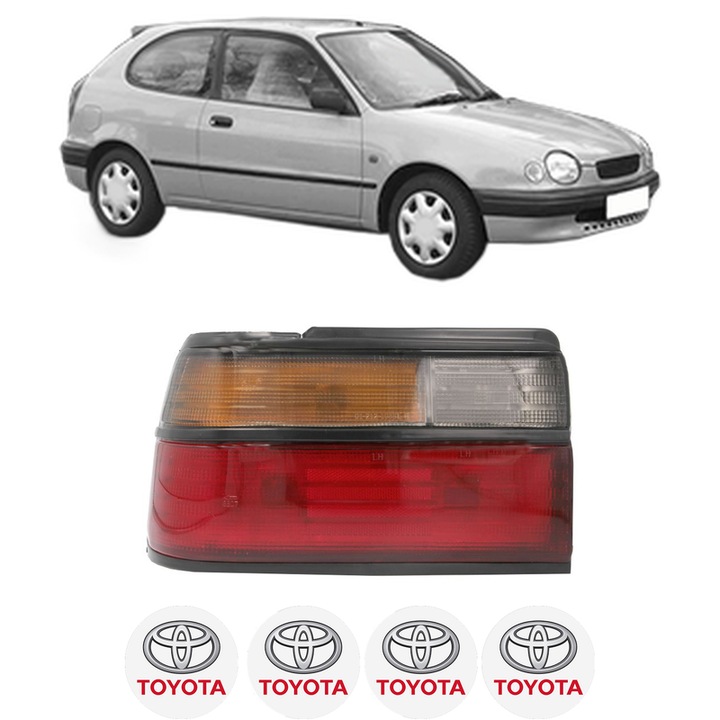 Lampa Stop Spate Stanga TOYOTA COROLLA Compact (_E11_) din 1997-2002, Auto, DEPO, 4x Stickere auto cu TOYOTA