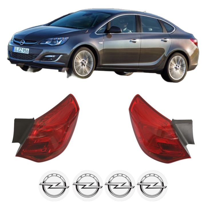 Set Stopuri Spate Stanga Dreapta OPEL ASTRA J Saloon din 2012-2015, Auto, DEPO, 4x Stickere auto cu OPEL