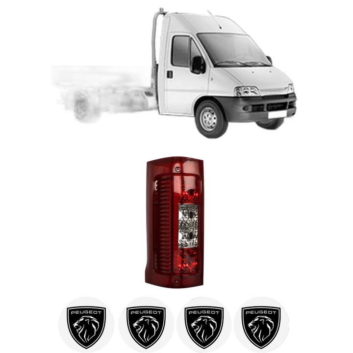 Lampa Stop Spate Stanga PEUGEOT BOXER Platform/Chassis (244) din 2001-2006, Auto, DEPO, 4x Stickere auto cu PEUGEOT
