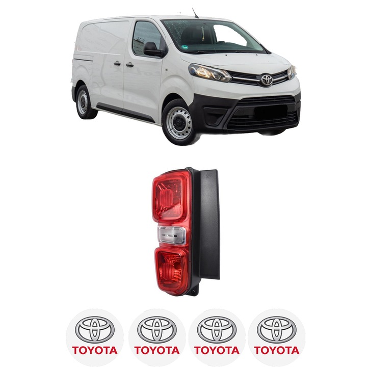 Lampa Stop Spate Dreapta TOYOTA PROACE Bus (MDZ_) din 2016-2024, Auto, TYC, 4x Stickere auto cu TOYOTA