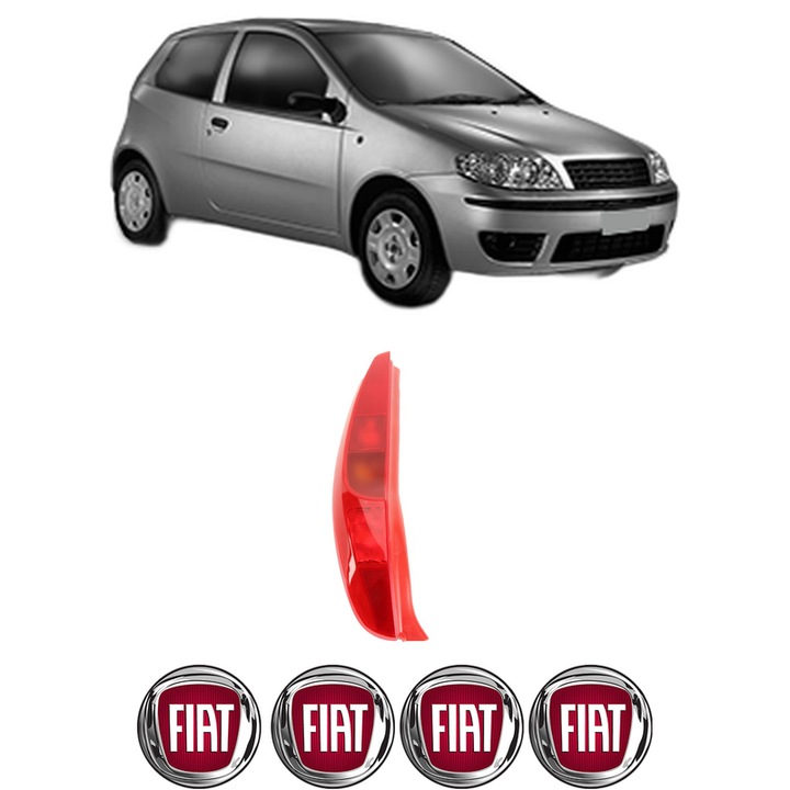 Lampa Stop Spate Stanga FIAT PUNTO (188_) din 1999-2012, Auto, DEPO, 4x Stickere auto cu FIAT